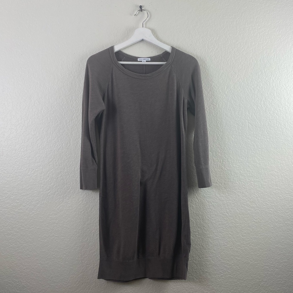 standard James Peres dark beige jersey tunic size 2.